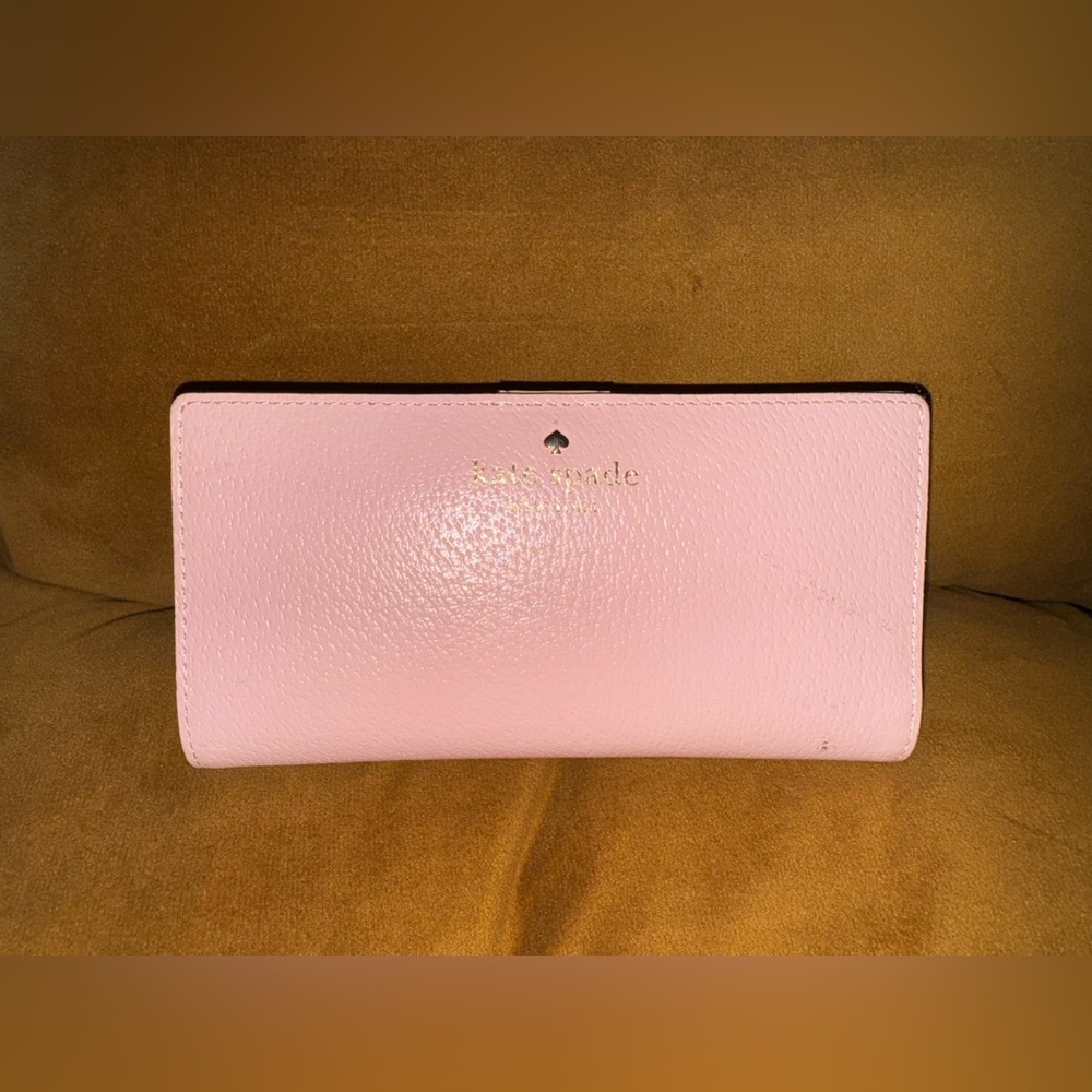 Kate Spade Pastel Pink Large Leather Snap Wallet